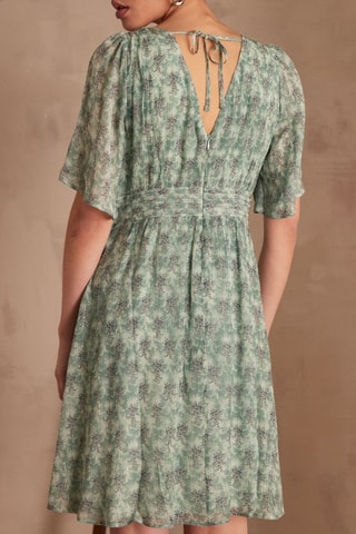 Vestido plisado - Verde oliva