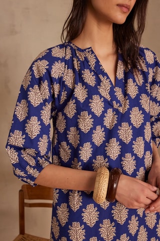 Vestido trapecio - Azul rey