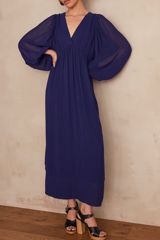 Vestido comprido - Azul-real