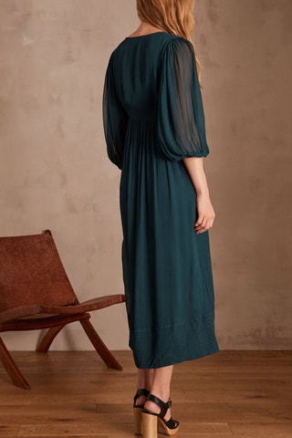 Vestido comprido - Verde-escuro