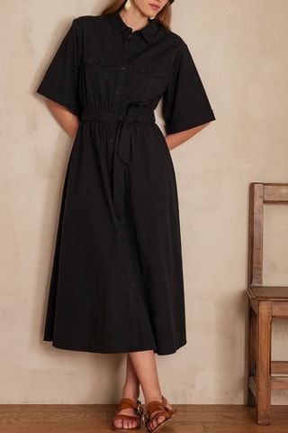 Vestido camisero - Negro