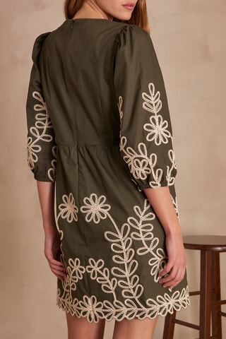 Vestido evasé - Caqui