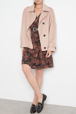 Vestido direito - Preto e castanho