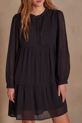 Vestido evasé - Azul