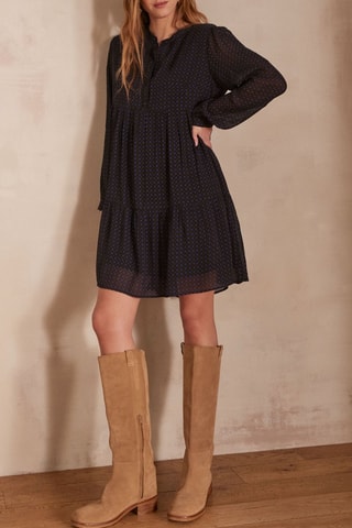 Vestido evasé - Azul