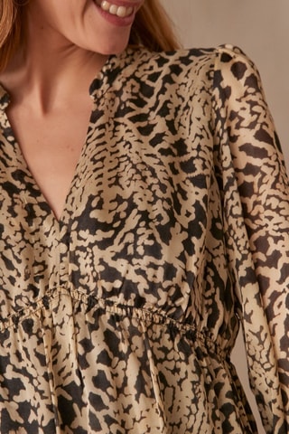 Vestido estilo patinadora - Cru e preto