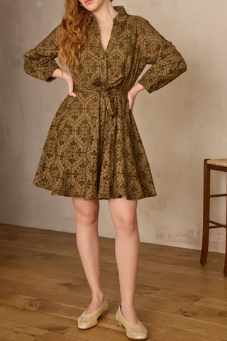 Vestido-camisa - Caqui