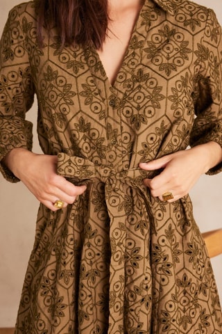 Vestido-camisa - Caqui