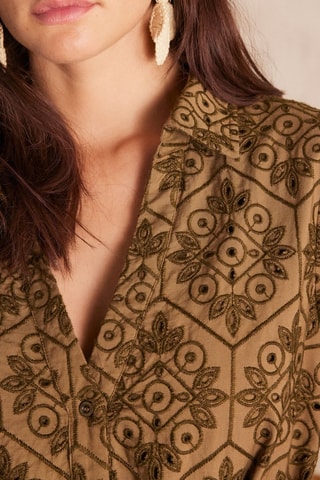 Vestido-camisa - Caqui