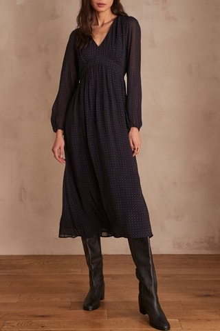 Vestido evasé - Azul