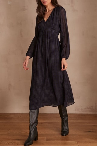 Vestido evasé - Azul