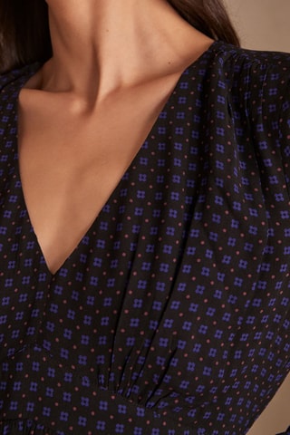 Vestido evasé - Azul