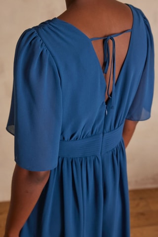 Vestido evasé - Azul petróleo