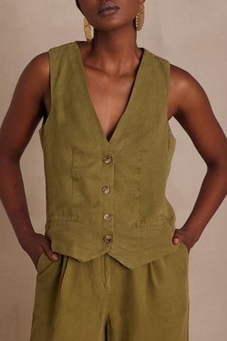 Chaleco de traje - Verde oliva