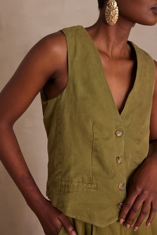 Chaleco de traje - Verde oliva