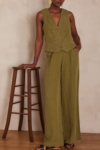 Chaleco de traje - Verde oliva