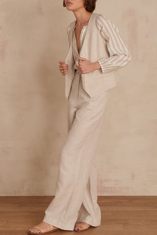 Chaleco de traje de lino - Beige