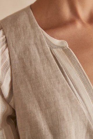 Chaleco de traje de lino - Beige