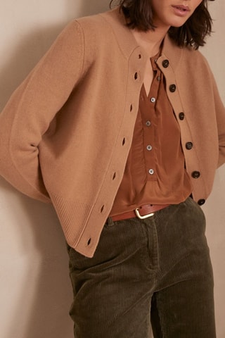 Camisa efecto doble prenda - Camel