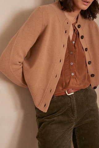 Camisa efecto doble prenda - Camel