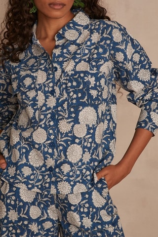 Chemisier - Bleu cobalt