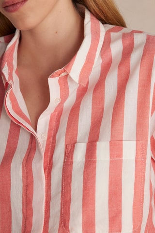 Camisa - Blanco y coral