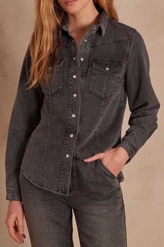 Camisa de ganga - Preto