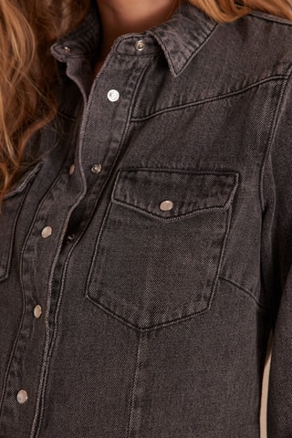 Camisa de ganga - Preto