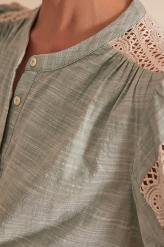 Camisa bi-matéria - Verde-menta