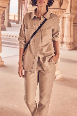 Camisa de lino - Caqui