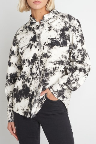 Sobrecamisa tie-dye - Negro