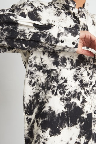 Sobrecamisa tie-dye - Negro
