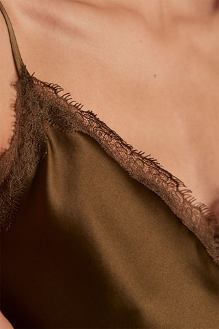 Top de seda - Verde oliva