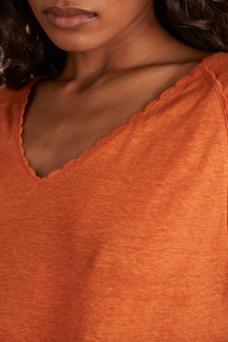 Camiseta de lino - Naranja