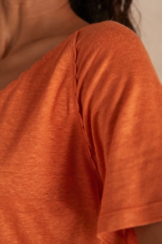 Camiseta de lino - Naranja