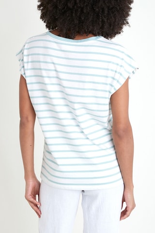 Camiseta - Blanco y azul pato