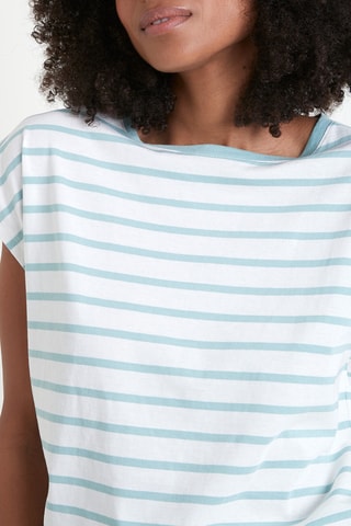 Camiseta - Blanco y azul pato