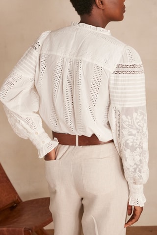 Blusa bordada - Crudo