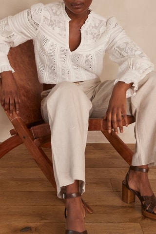 Blusa bordada - Crudo