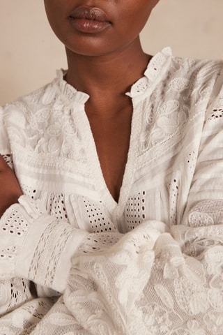 Blusa bordada - Crudo