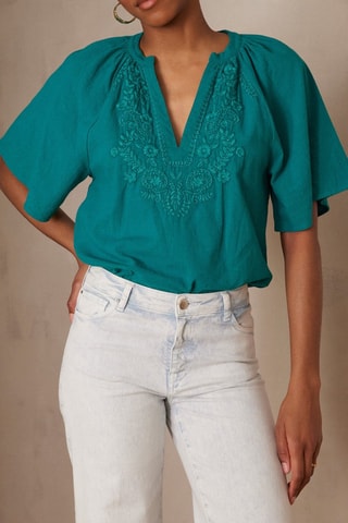 Blusa - Azul-petróleo