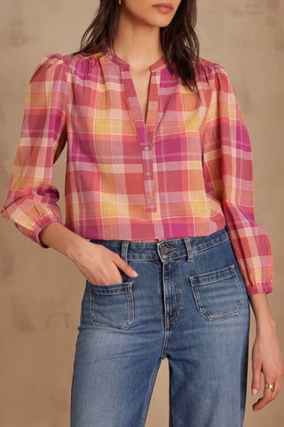 Blusa - Fucsia y amarillo