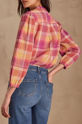 Blusa - Fucsia y amarillo