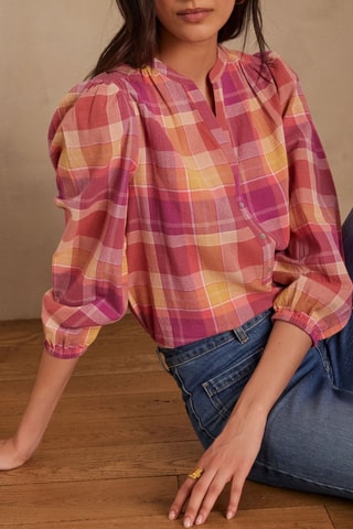 Blusa - Fucsia y amarillo