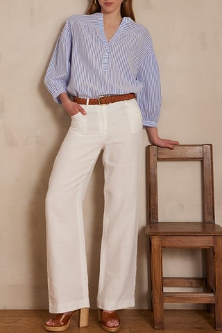 Blusa - Azul oscuro y blanco