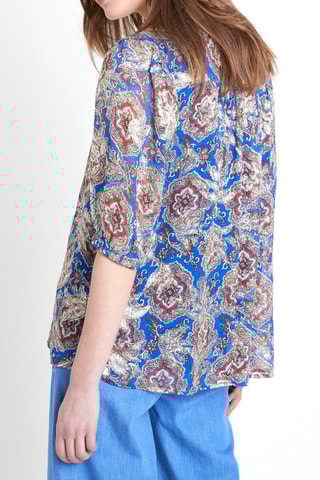 Blusa - Azul rey y beige