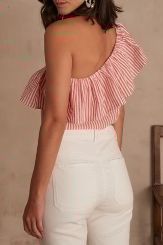 Blusa asimétrica - Coral