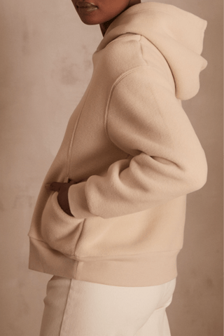 Sweat com capuz - Bege