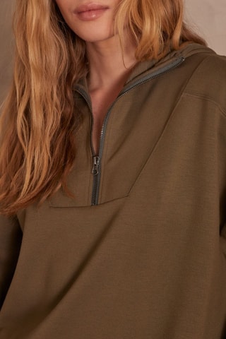 Sudadera con capucha - Caqui