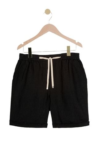 Short de lino Soanne - Negro